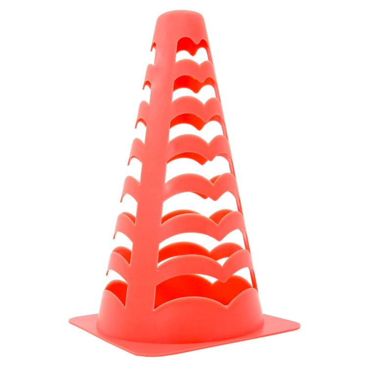 Vidaxl -Fußballbauern 6 St stapelbar 13x13x22,5 cm Orange