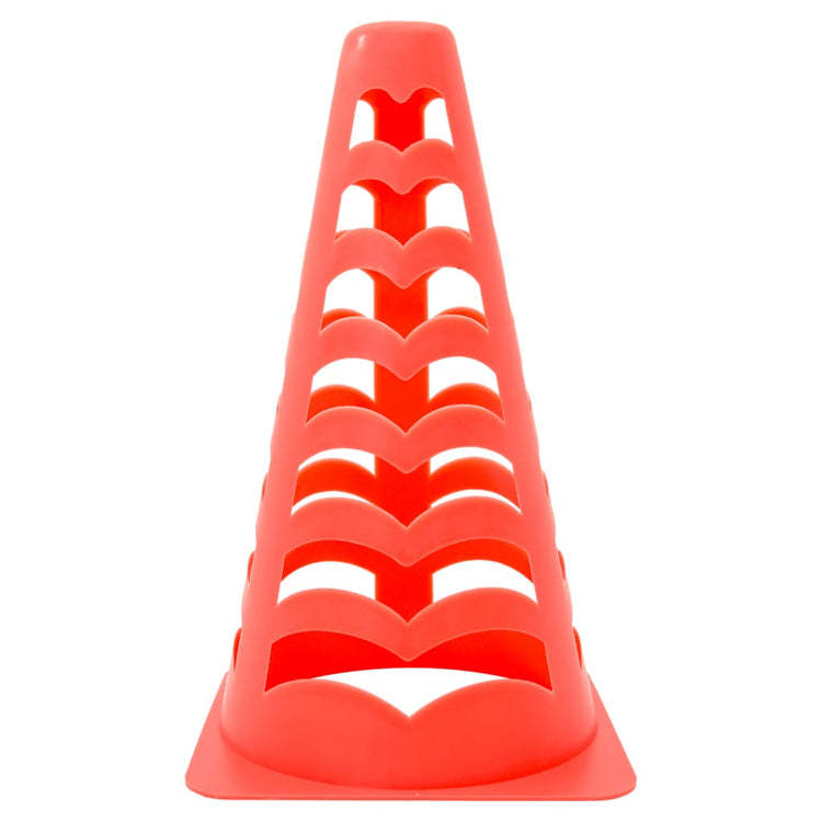 Vidaxl -Fußballbauern 6 St stapelbar 13x13x22,5 cm Orange