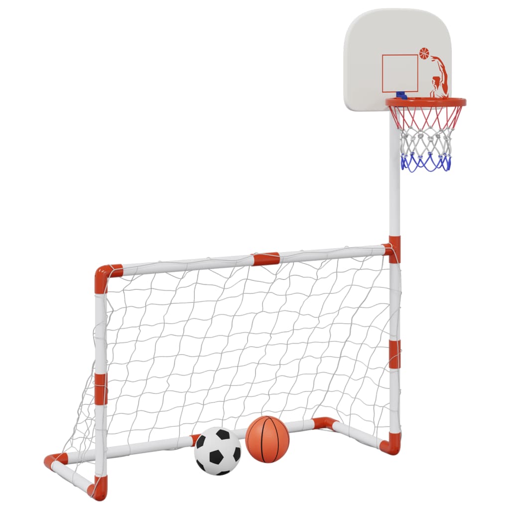 Vidaxl Kinderfußball -Basketball -Set mit Bällen 98x50x70 cm