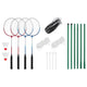 Vidaxl Badmintonset mit 4 Schlägen und Netto 620x151 cm