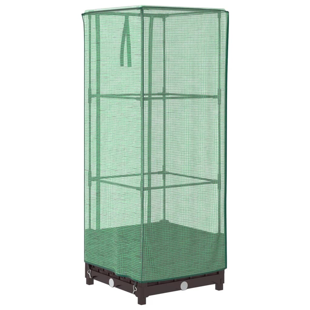 VIDAXL -Pflanzer mit Kashoes 40x40x123 cm Rattanlook erhoben