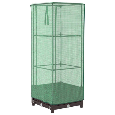 VIDAXL -Pflanzer mit Kashoes 40x40x123 cm Rattanlook erhoben