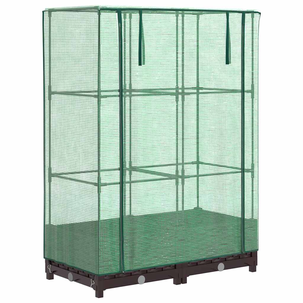 Vidaxl -Pflanzer mit Kashoes 80x40x123 cm Rattanlook erhoben