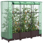 Vidaxl -Pflanzer mit Kashoes 120x40x123 cm Rattanlook - afbeelding 1