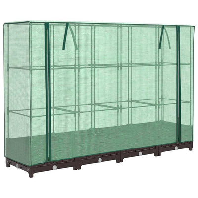 Vidaxl -Pflanzer mit Kashoes 160x40x123 cm Rattanlook