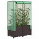 Vidaxl -Pflanzer mit Kashoes 80x40x138 cm Rattanlook erhoben
