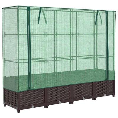 Vidaxl -Pflanzer mit Kashoes 160x40x138 cm Rattanlook