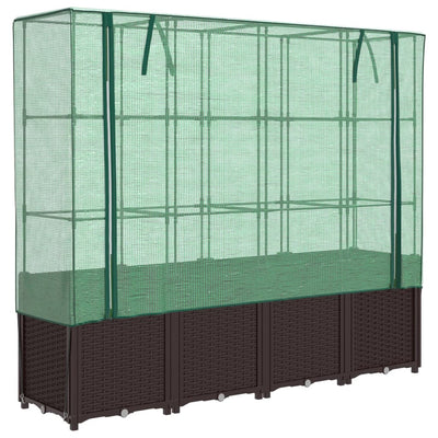 Vidaxl -Pflanzer mit Kashoes 160x40x153 cm Rattanlook