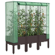 Vidaxl -Pflanzer mit Kashoes 120x40x140 cm Rattanlook - afbeelding 1