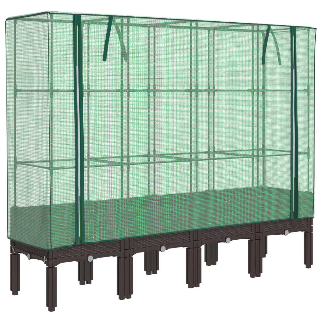 Vidaxl -Pflanzer mit Kashoes 160x40x140 cm Rattanlook