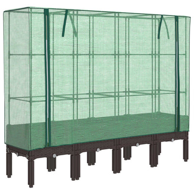 Vidaxl -Pflanzer mit Kashoes 160x40x140 cm Rattanlook