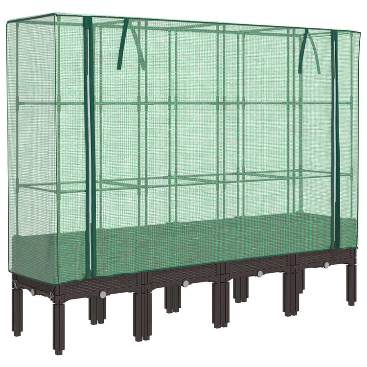 Vidaxl -Pflanzer mit Kashoes 160x40x140 cm Rattanlook