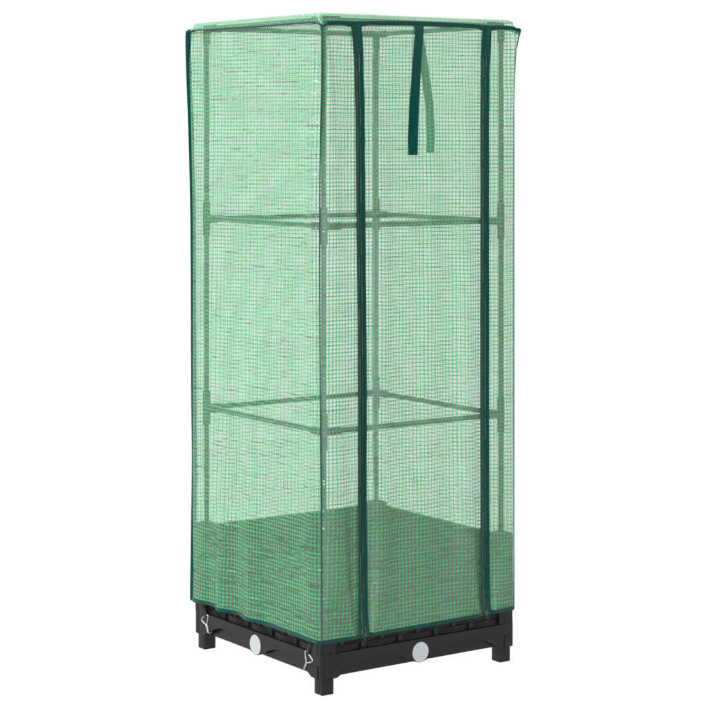 VIDAXL -Pflanzer mit Kashoes 40x40x123 cm Rattanlook erhoben