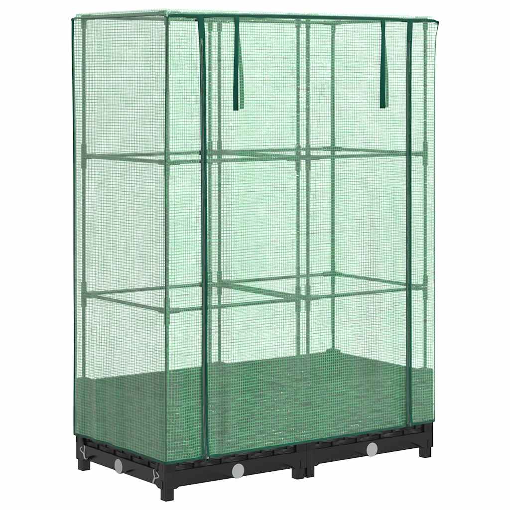 Vidaxl -Pflanzer mit Kashoes 80x40x123 cm Rattanlook erhoben