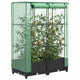 Vidaxl -Pflanzer mit Kashoes 80x40x123 cm Rattanlook erhoben