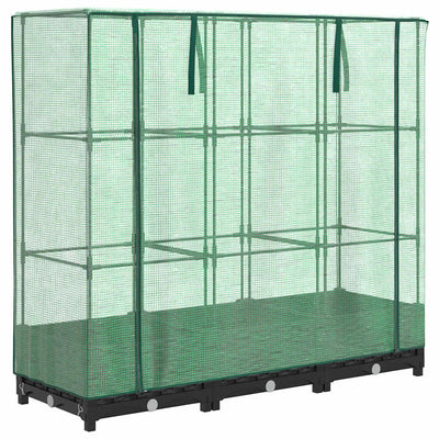 Vidaxl -Pflanzer mit Kashoes 120x40x123 cm Rattanlook