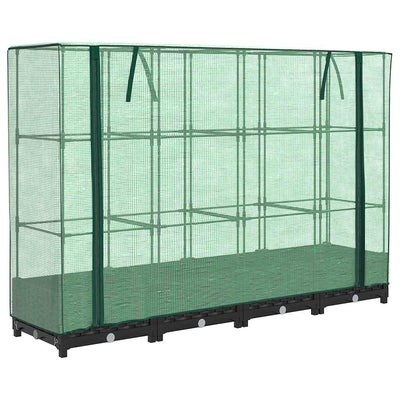 Vidaxl -Pflanzer mit Kashoes 160x40x123 cm Rattanlook
