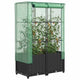 Vidaxl -Pflanzer mit Kashoes 80x40x138 cm Rattanlook erhoben