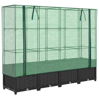 Vidaxl -Pflanzer mit Kashoes 160x40x138 cm Rattanlook