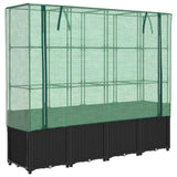 Vidaxl -Pflanzer mit Kashoes 160x40x153 cm Rattanlook - afbeelding 2
