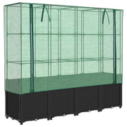 Vidaxl -Pflanzer mit Kashoes 160x40x153 cm Rattanlook - afbeelding 2