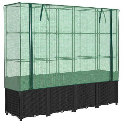 Vidaxl -Pflanzer mit Kashoes 160x40x153 cm Rattanlook