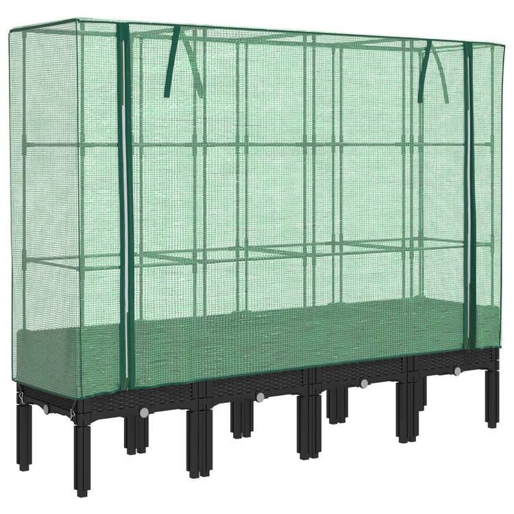 Vidaxl -Pflanzer mit Kashoes 160x40x140 cm Rattanlook
