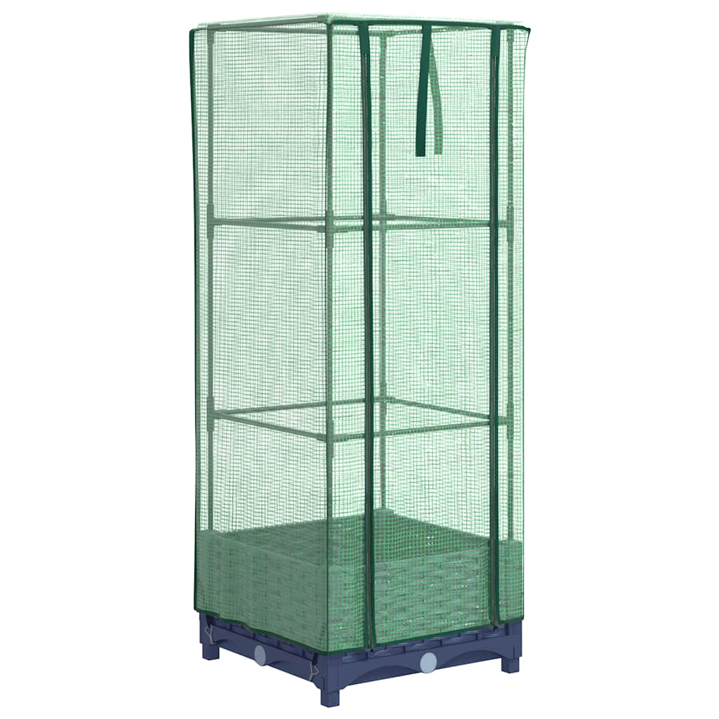 VIDAXL -Pflanzer mit Kashoes 40x40x123 cm Rattanlook erhoben