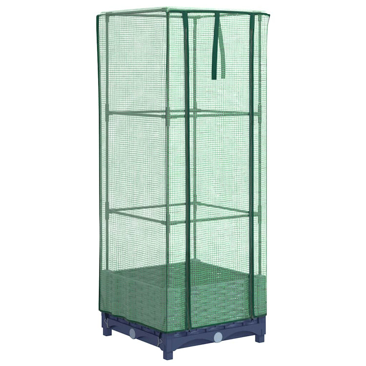 VIDAXL -Pflanzer mit Kashoes 40x40x123 cm Rattanlook erhoben