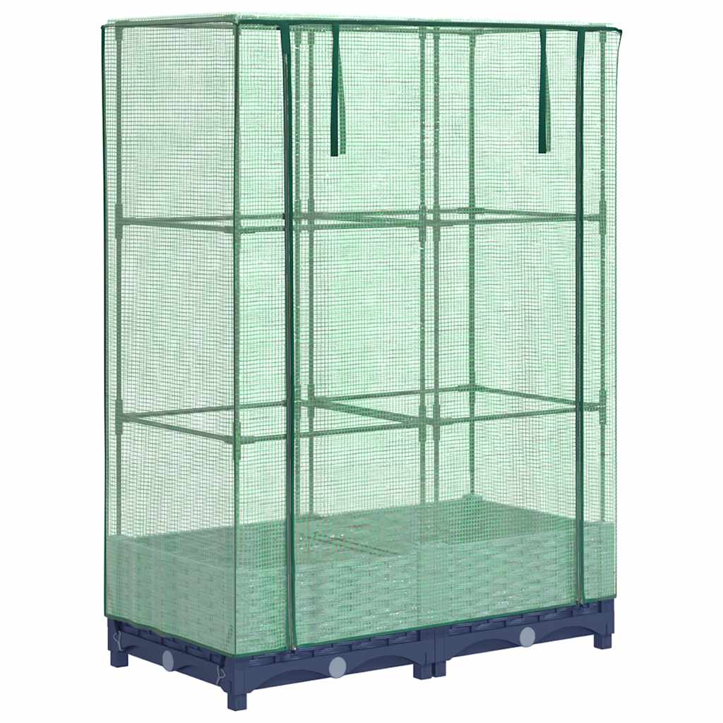 Vidaxl -Pflanzer mit Kashoes 80x40x123 cm Rattanlook erhoben