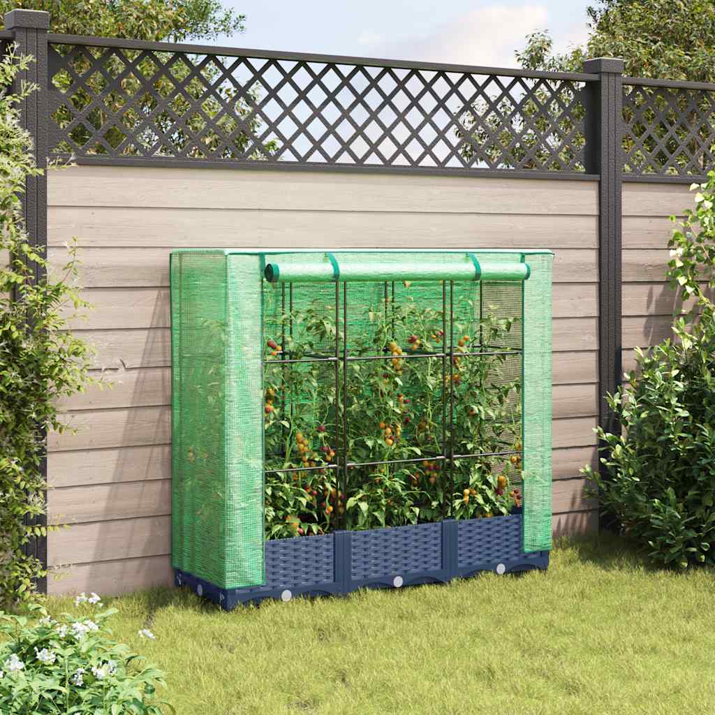 Vidaxl -Pflanzer mit Kashoes 120x40x123 cm Rattanlook