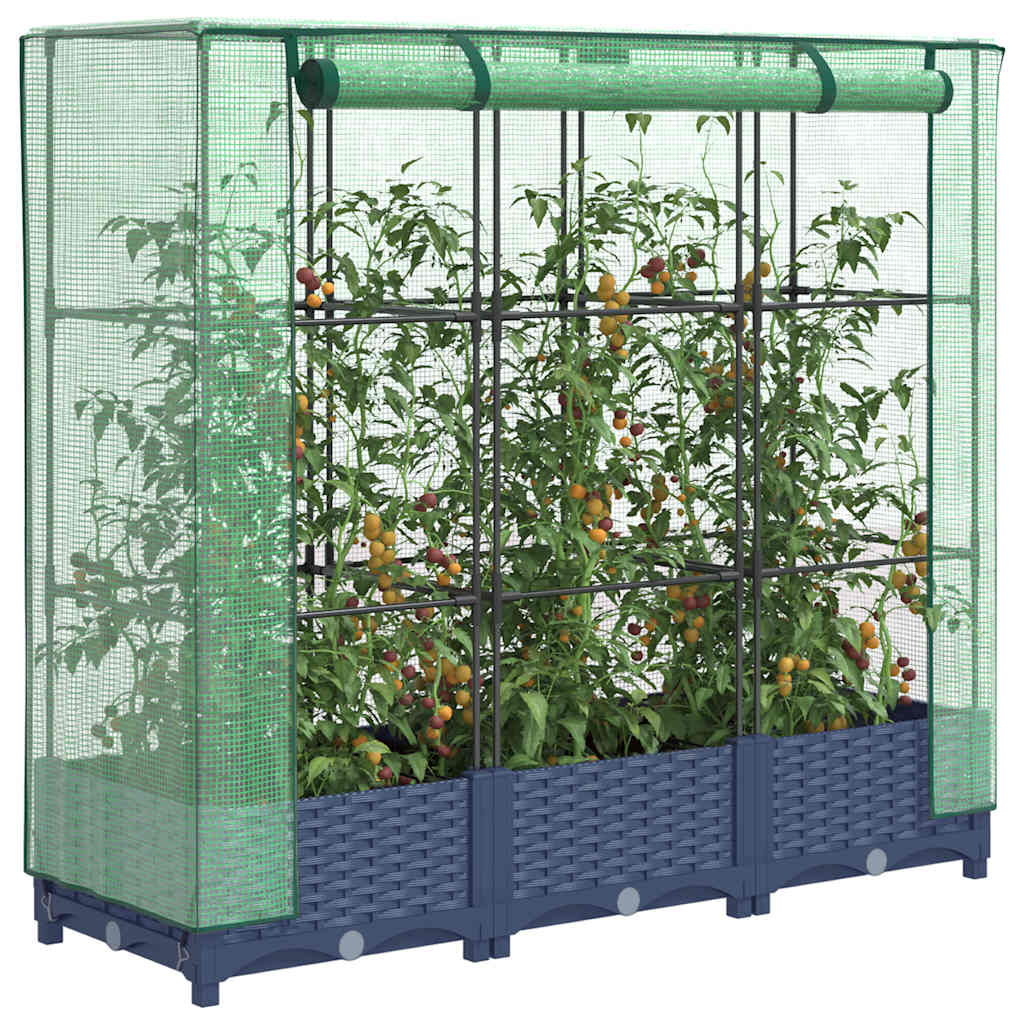 Vidaxl -Pflanzer mit Kashoes 120x40x123 cm Rattanlook