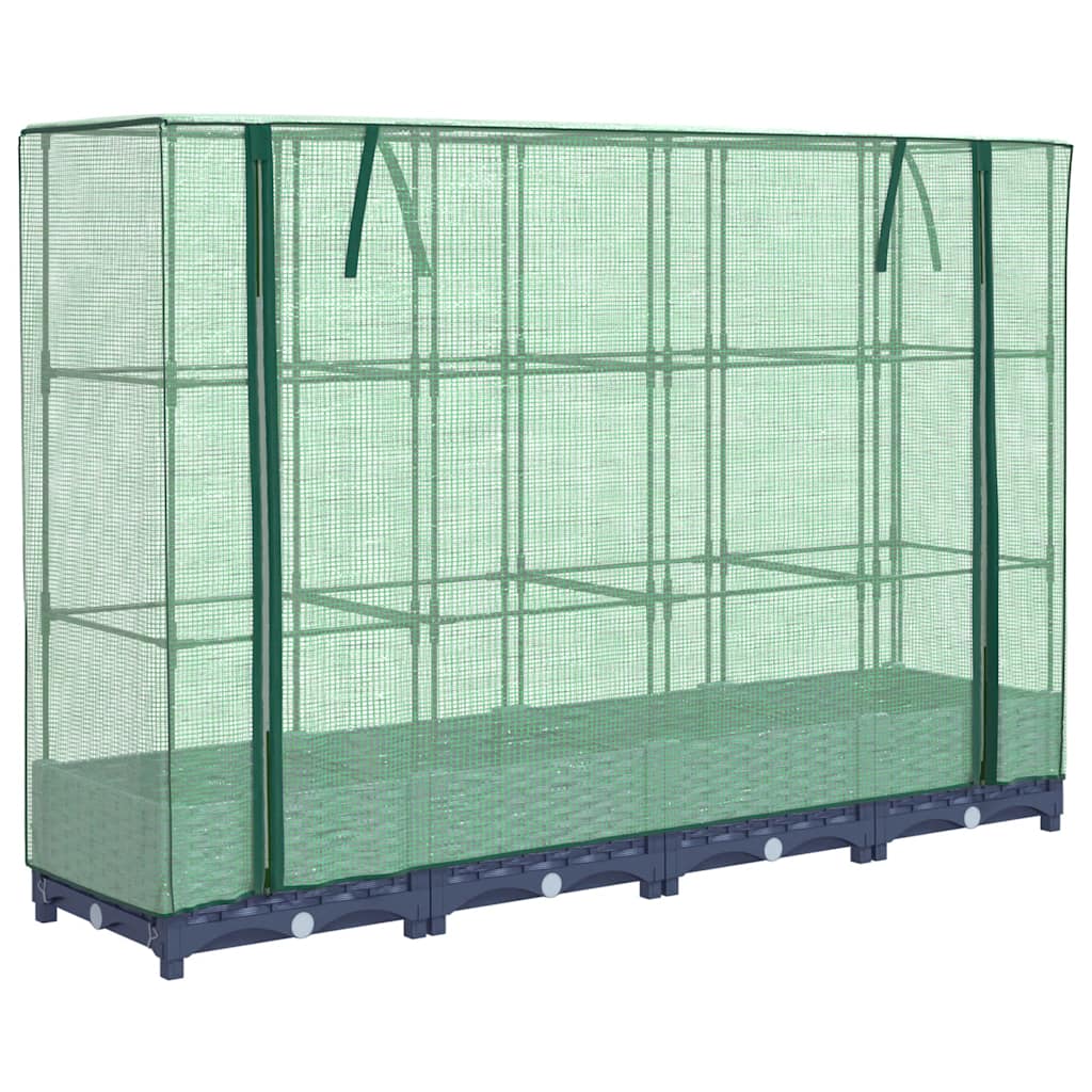 Vidaxl -Pflanzer mit Kashoes 160x40x123 cm Rattanlook