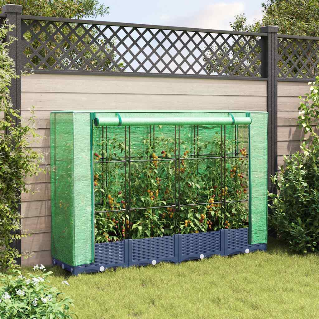 Vidaxl -Pflanzer mit Kashoes 160x40x123 cm Rattanlook