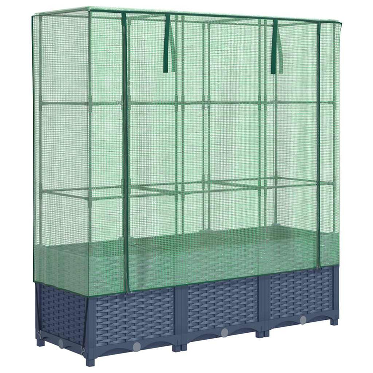 Vidaxl -Pflanzer mit Kashoes 120x40x138 cm Rattanlook