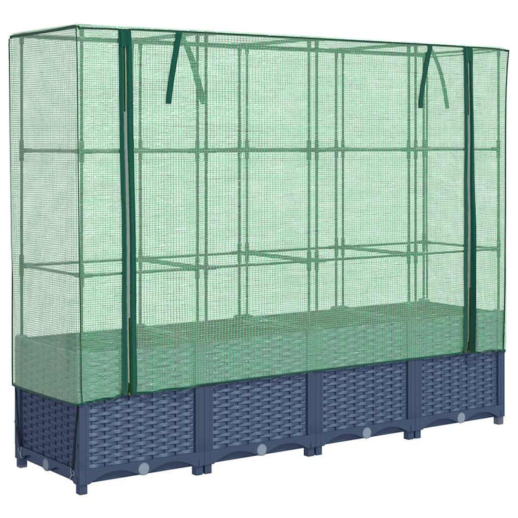 Vidaxl -Pflanzer mit Kashoes 160x40x138 cm Rattanlook