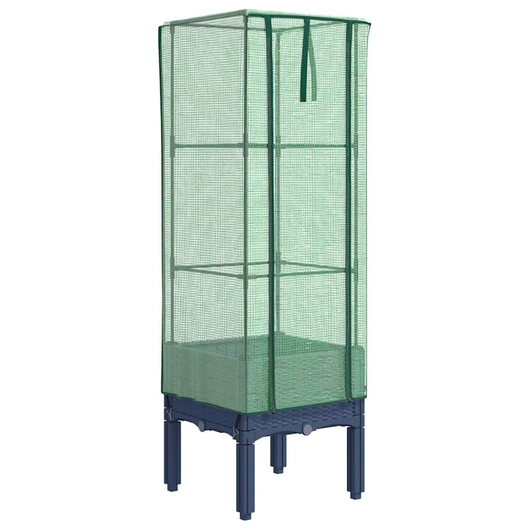 VIDAXL -Pflanzer mit Kashoes 40x40x140 cm Rattanlook erhoben