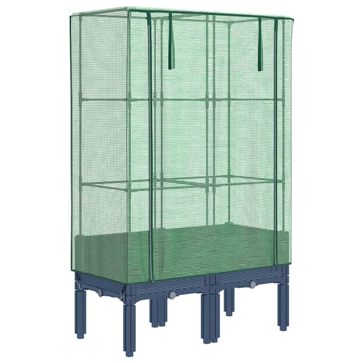 Vidaxl -Pflanzer mit Kashoes 80x40x140 cm Rattanlook erhoben