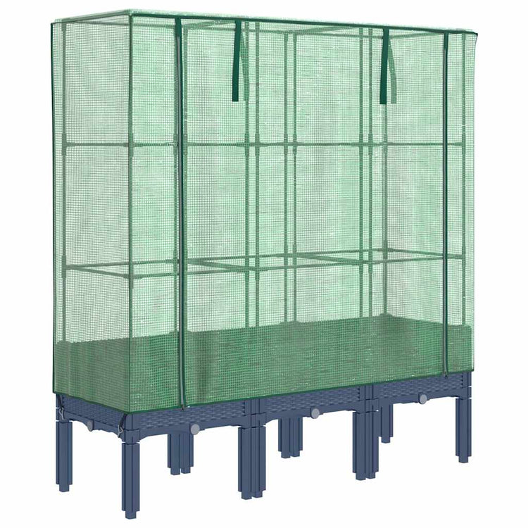 Vidaxl -Pflanzer mit Kashoes 120x40x140 cm Rattanlook