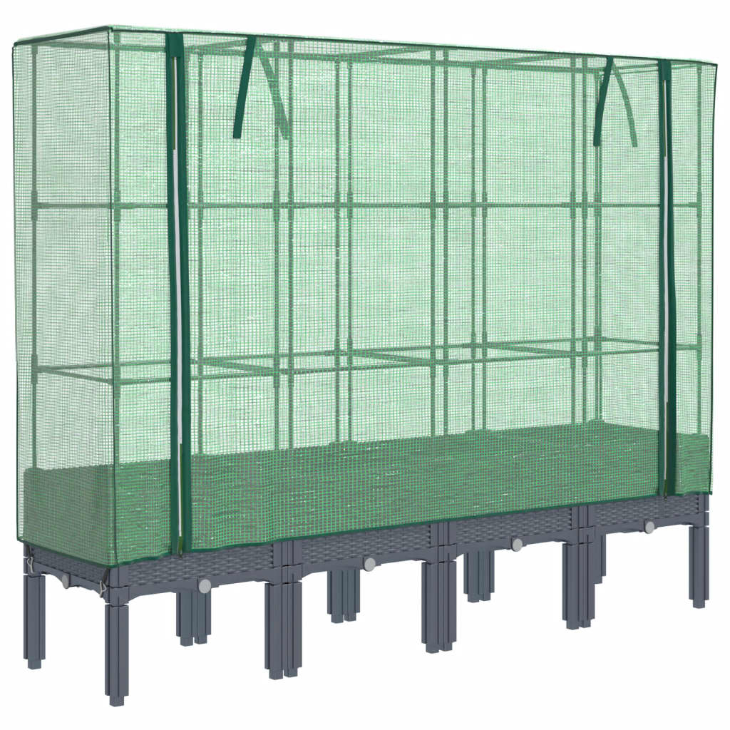 Vidaxl -Pflanzer mit Kashoes 160x40x140 cm Rattanlook