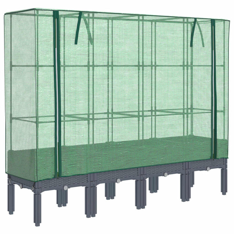 Vidaxl -Pflanzer mit Kashoes 160x40x140 cm Rattanlook