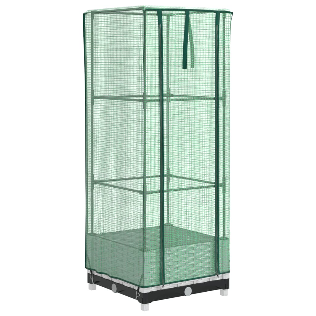 VIDAXL -Pflanzer mit Kashoes 40x40x123 cm Rattanlook erhoben