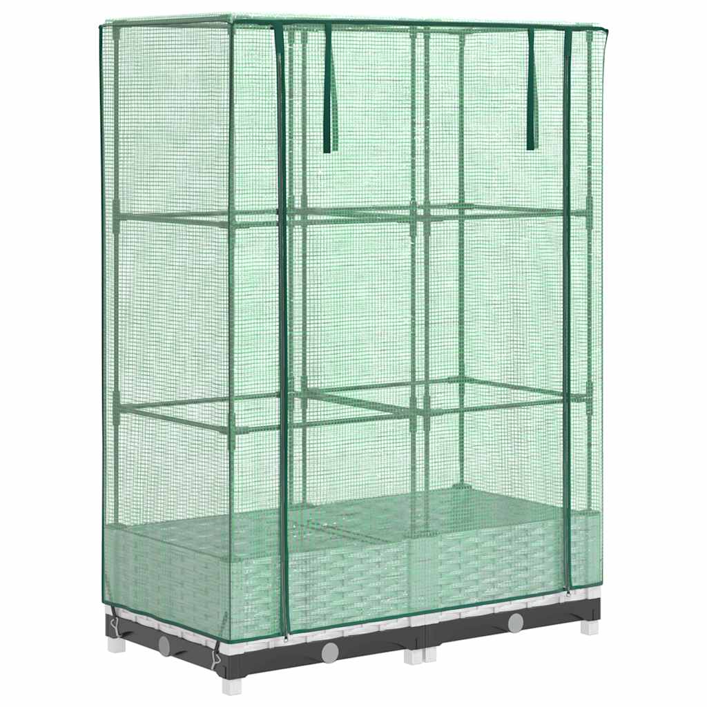 Vidaxl -Pflanzer mit Kashoes 80x40x123 cm Rattanlook erhoben