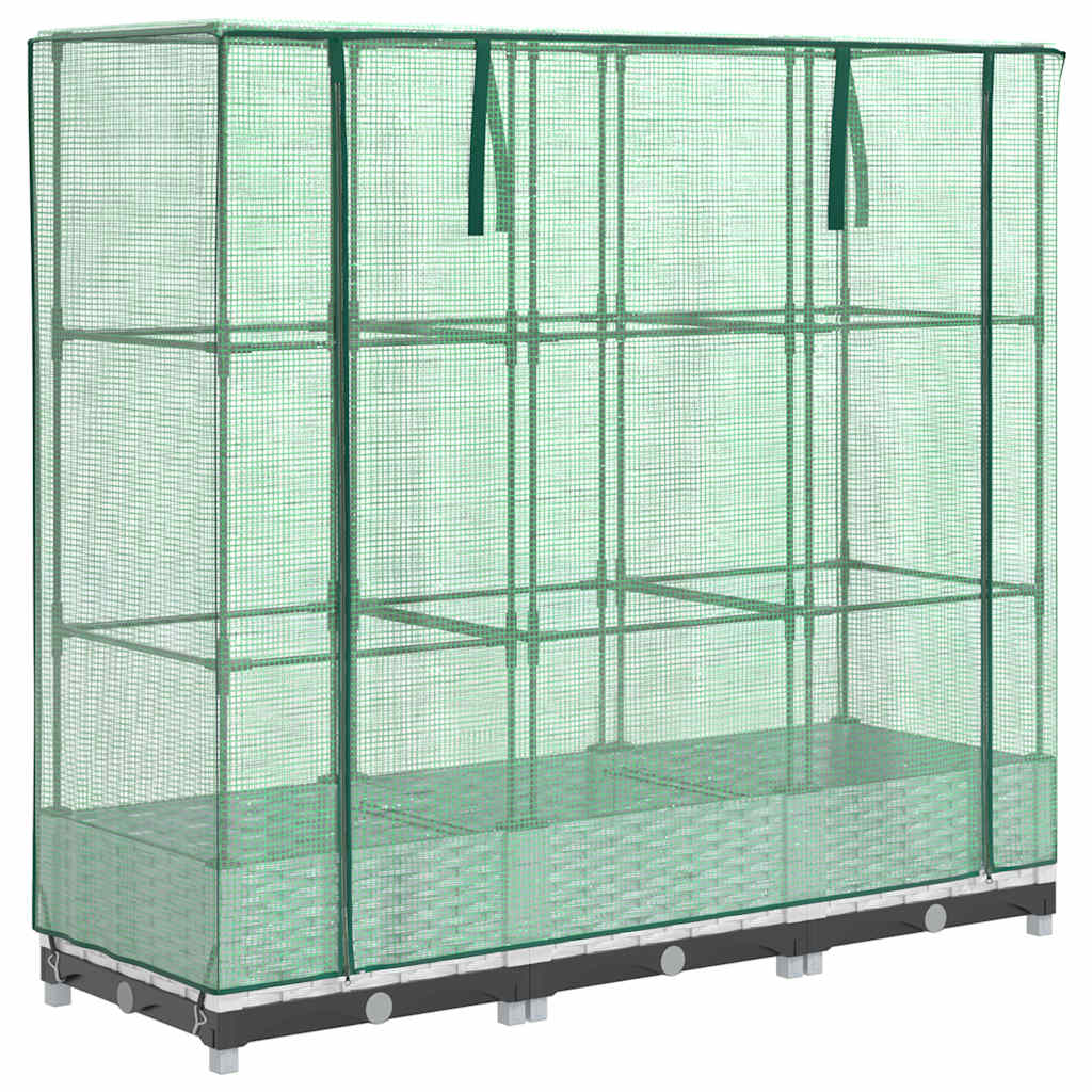 Vidaxl -Pflanzer mit Kashoes 120x40x123 cm Rattanlook