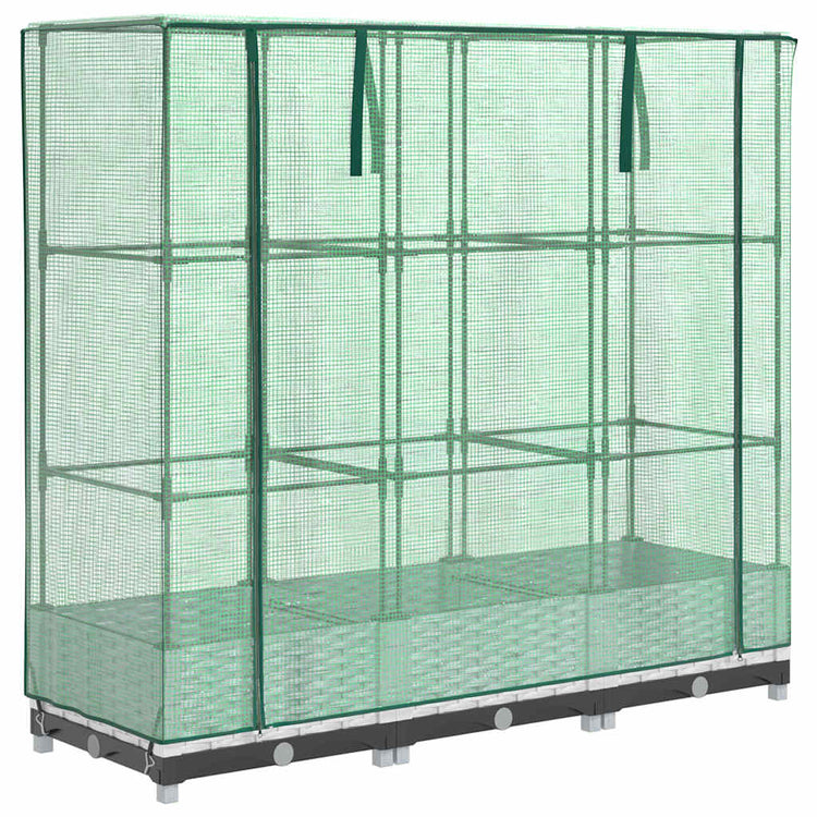 Vidaxl -Pflanzer mit Kashoes 120x40x123 cm Rattanlook