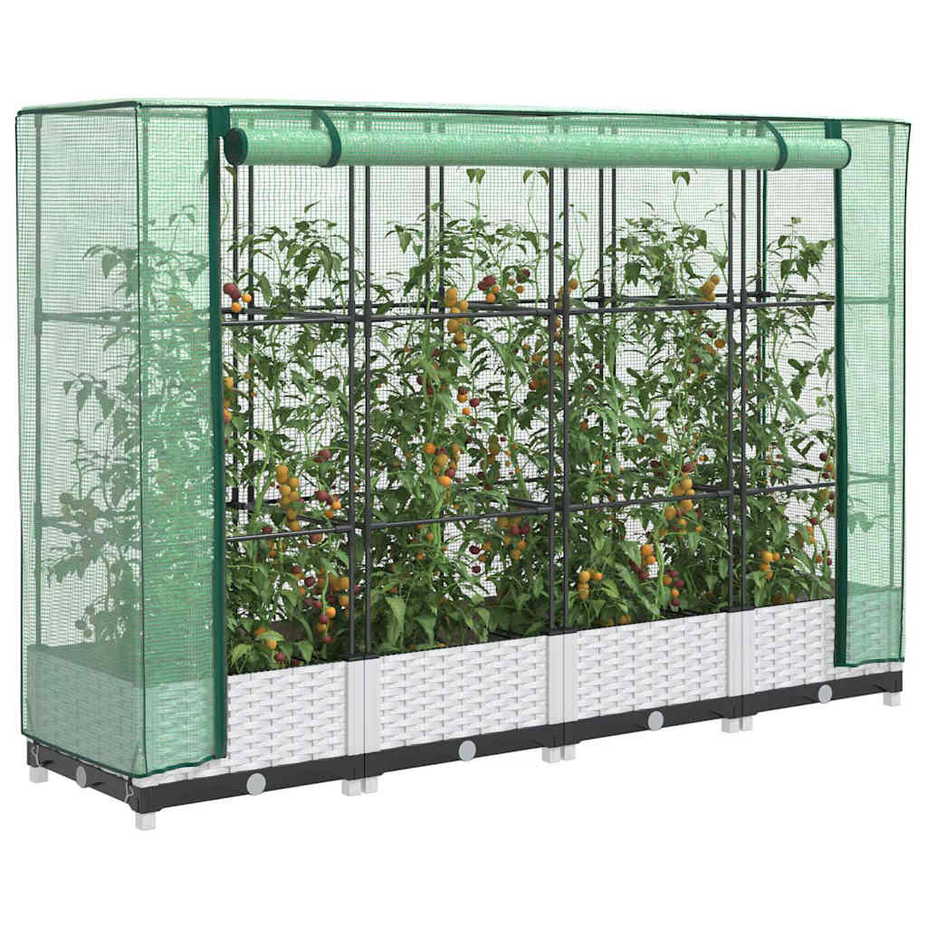 Vidaxl -Pflanzer mit Kashoes 160x40x123 cm Rattanlook