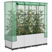 Vidaxl -Pflanzer mit Kashoes 120x40x138 cm Rattanlook - afbeelding 1