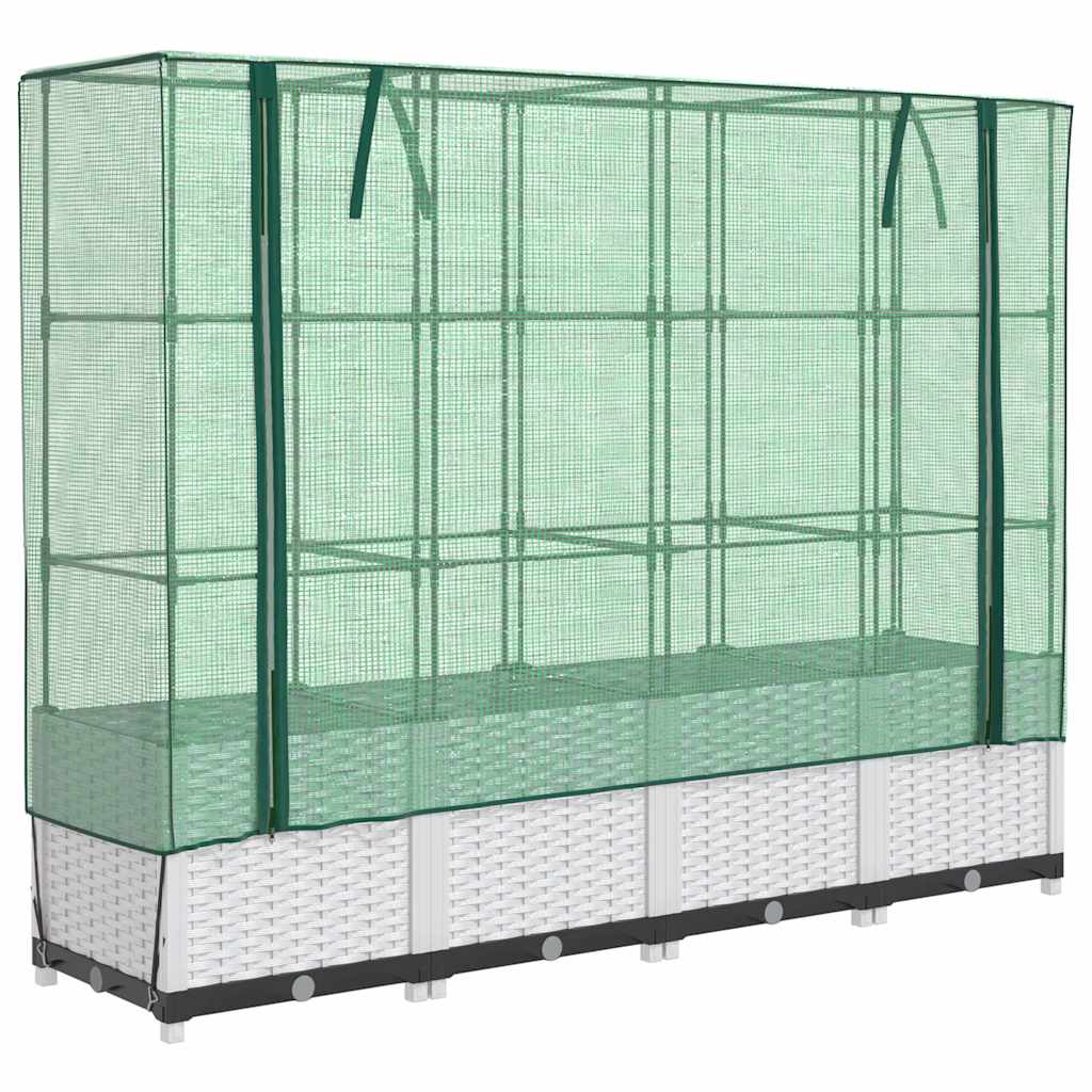 Vidaxl -Pflanzer mit Kashoes 160x40x138 cm Rattanlook