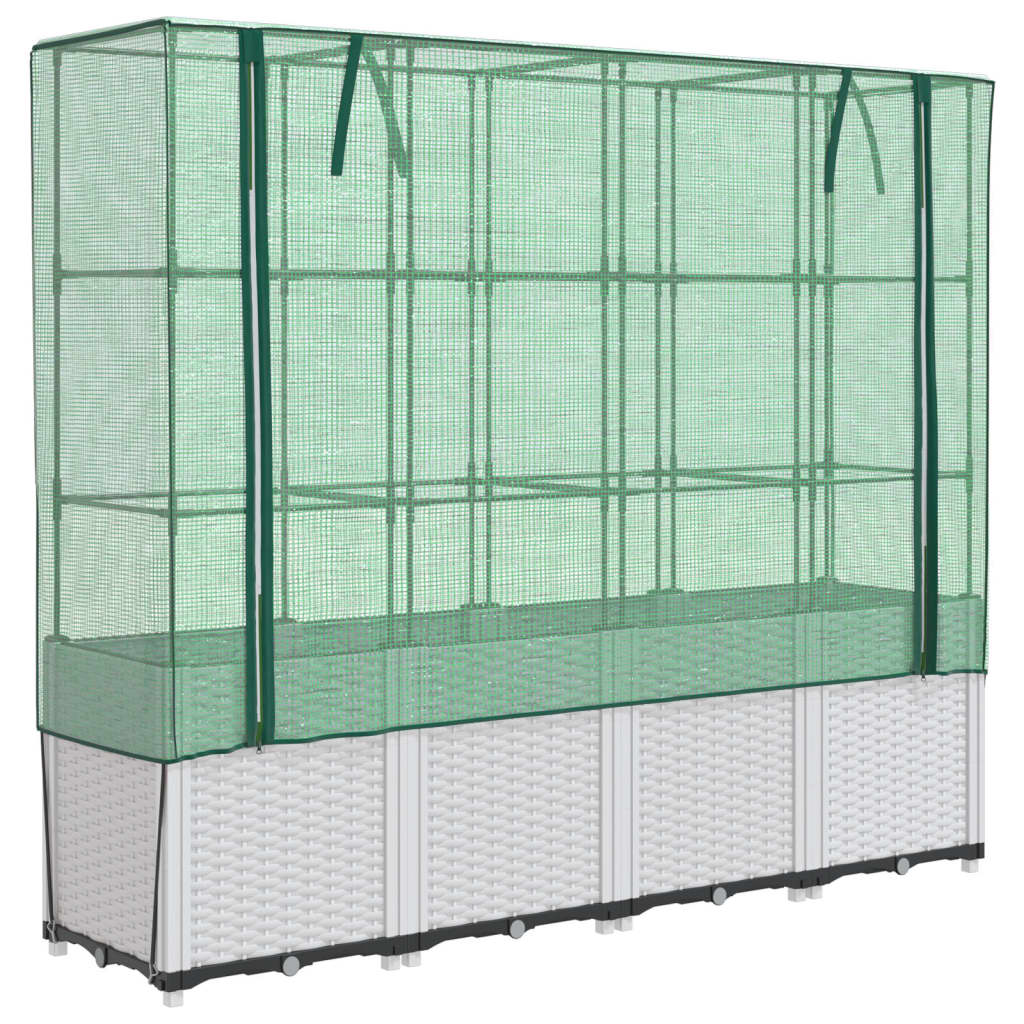 Vidaxl -Pflanzer mit Kashoes 160x40x153 cm Rattanlook
