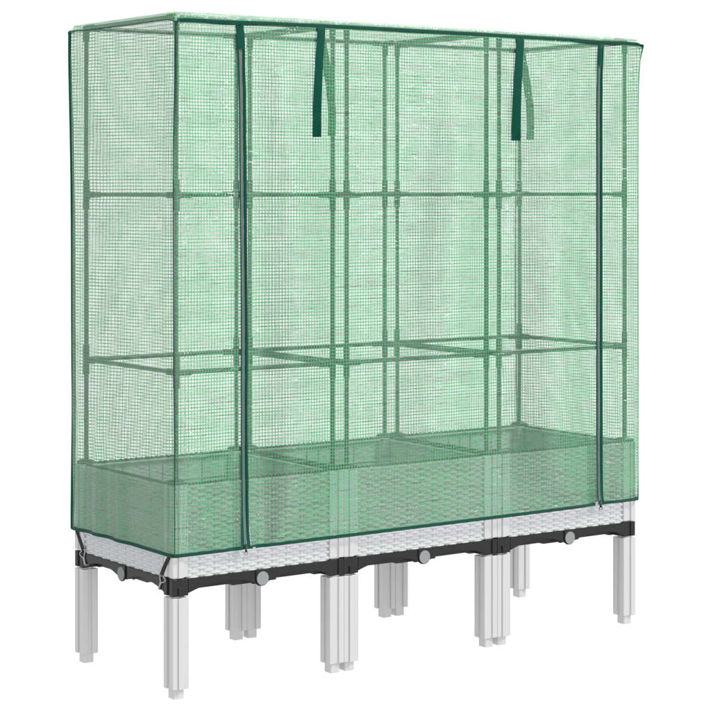 Vidaxl -Pflanzer mit Kashoes 120x40x140 cm Rattanlook